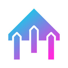 Abstract House Logo with Growth Concept Design