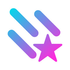 Fototapeta premium Modern Logo Design with Gradient Star and Lines