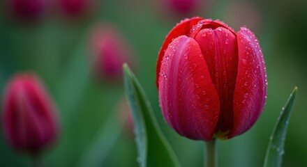 Dew-Kissed Tulip Macro