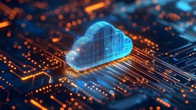computer circuit board with processor, Smart Cloud Computing, Secure Virtual Data & Networking