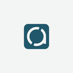 Vector logo initial CA minimalist abstract design