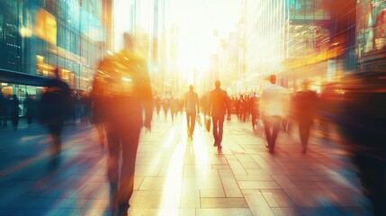 Urban Rush, A City's Energetic Heartbeat at Sunset