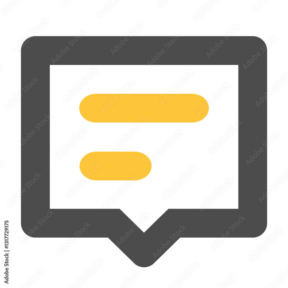 Poster a simple message icon conveying clear communication and effortless connection using a minimalist des