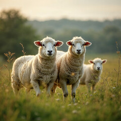 Obraz premium sheep and lamb