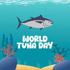 Vector graphic of World Tuna Day for World Tuna Day celebration.