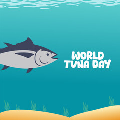 Vector graphic of World Tuna Day for World Tuna Day celebration.