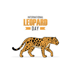 Vector graphic of International Leopard Day for International Leopard Day celebration.