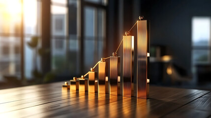 A series of gold bars are stacked on top of each other. generated using AI