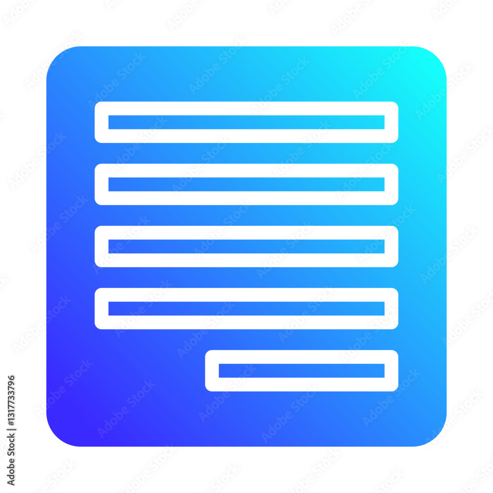 Poster gradient text icon for interface design layout