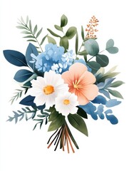 flat illustration of wedding invitation, watercolor style --ar 3:4 --profile csaf2u6 --v 6.1 Job ID: 51f20aaf-78c3-4f9b-b6f0-cff2baaf8997