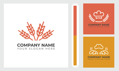 Set of bakery logos for company design