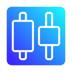Obraz premium Graphic Equalizer Icon on Blue Gradient Background