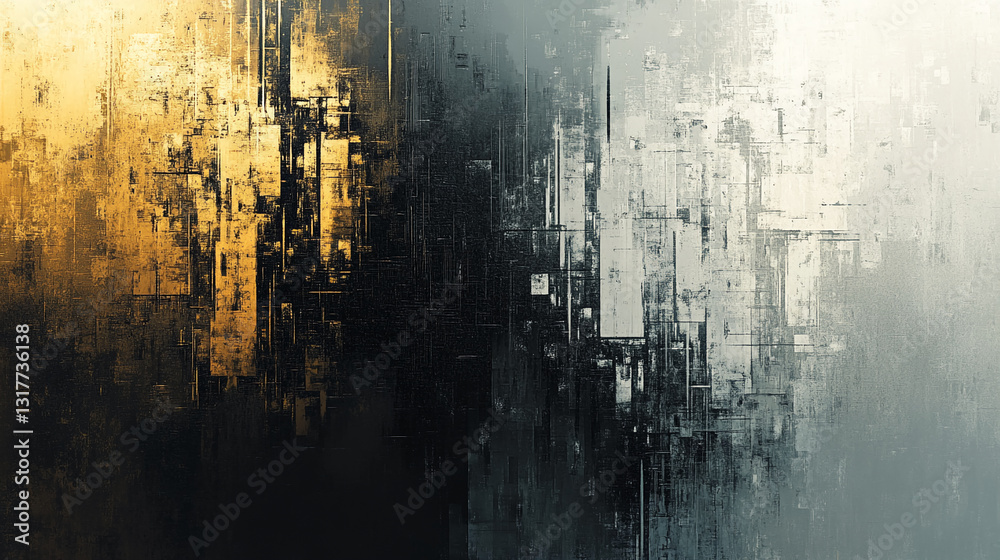 Aufkleber Abstract textured background with gold, black, and gray hues, creating a dynamic and modern design, suitable for various applications, showcasing artistic expression