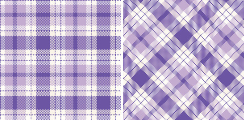 Modern Smoky Blurple Seamless Madras Plaid Textile Design