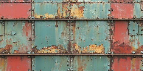 Rusty metal wall texture, outdoors