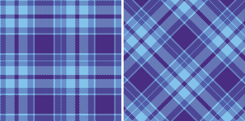 Dusty Lightblue Seamless Madras Plaid with Pale Warm Blue accents Textile Design