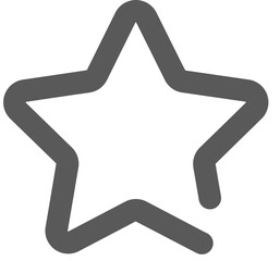 A Simple Grey Star Icon Representing Achievement, Success, And Hope, Rendered With Soft Lines And A Minimalist Style