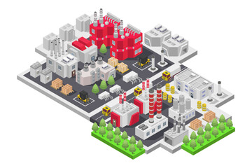 Isometric factory and machinery