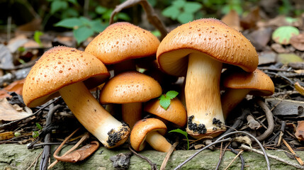 Porcini mushrooms (bolets), collected in the forest, impress with their appearance and taste, ideal for culinary masterpieces.
