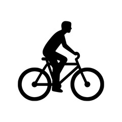 Bicyclist icon representing cycling, fitness, and outdoor activities