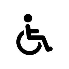 Person in wheelchair icon representing disability, accessibility, and independence