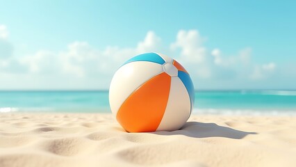 Obraz premium beach ball on sand