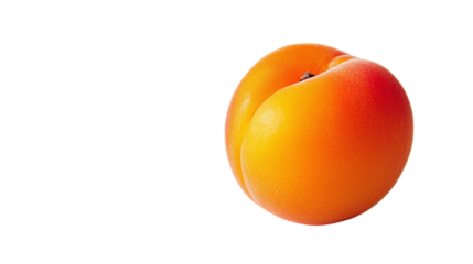 Fruits & Vegetables: 11. A single apricot with a smooth, orange surface on a white background --ar 16:9