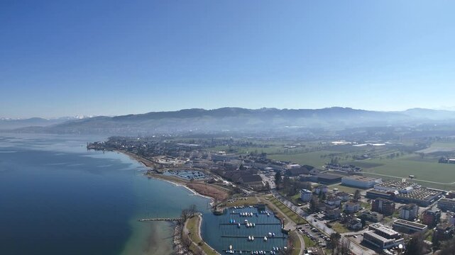 aerial view of Arbon, Bodensee