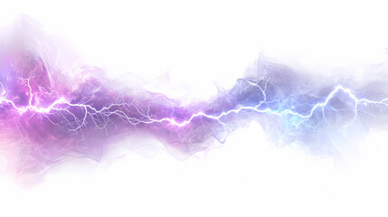 Enchanted lightning elemental with detailed lightning bolts, mystical electric glow, even lighting, stark white backdrop,. Electric Twilight. Illustration