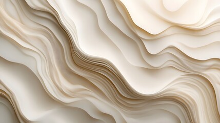 Fototapeta premium Abstract composition shows layered curved shapes in varying shades