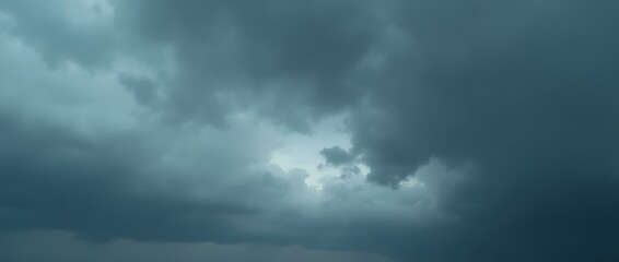 Dramatic dark stormy clouds