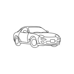 Naklejka premium Japanese Sports Car Line Drawing