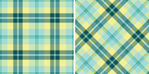 Rich Duck Egg Blue Seamless Madras Plaid with Smoky Blue/green accents Textile Design