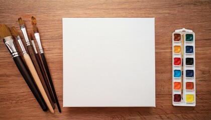 artist palette with brushes