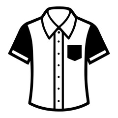 a classic short-sleeved button-down shirt illustration, perfect for casual wear