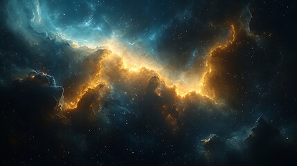 Fototapeta premium Blazing Pulsar Cosmic Dust Stars high resolution hd background