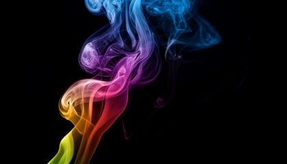 Obraz premium colorful smoke on black background