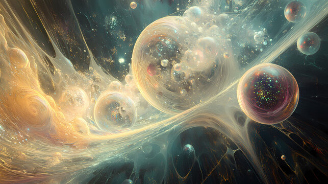A poetic depiction of biotic echo resonance, with soft organic vibrations and shimmering light. Shimmering Echoes. Illustration