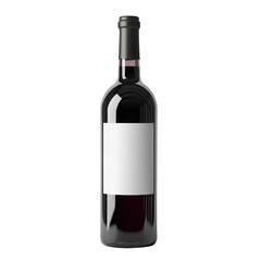 Red Wine Bottle Mockup Blank Label Studio Shot Beverage Alcohol Drink Template