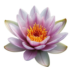 Obraz premium Pink Water Lily Blossom Close Up Nature Beauty Flower Petal Yellow Center,