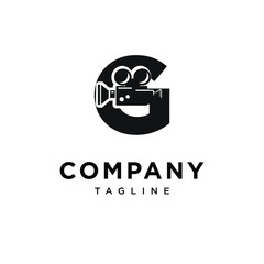Letter G Film Camera Record Logo Icon Vector