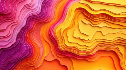 Vibrant layers of colorful paper create an abstract design showcasing texture and depth