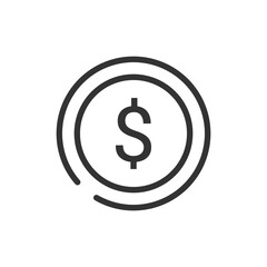 Secure Financial Future Illustrated By A Simple Elegant Dollar Coin Icon With Clean Lines And Subtle Concentric Circles