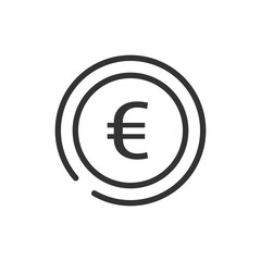 Secure Euro Transaction, Simple Line Art Design With Clean Minimal Style
