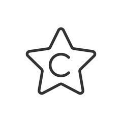 Obraz premium A Shining Star Signifying Copyright Protection, A Simple Elegant Design With Clean Lines And Minimalist Style