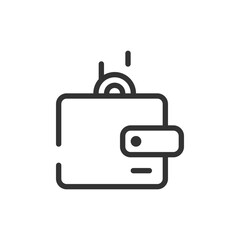A Simple Wallet Receiving A Small Payment, Symbolizing A Microtransaction Or Small But Significant Income, Depicted In A Clean Minimalist Line Art Style