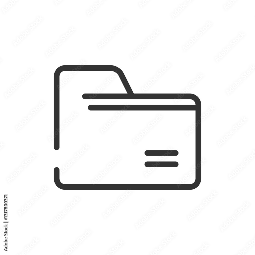 Poster a simple yet elegant folder icon representing organization and digital storage with clean lines and 