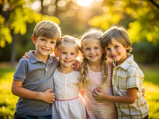 Fototapeta premium Happy Siblings Day - Joyful Brother and Sister Illustration