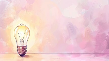 A professional meeting setting with a pastel backdrop, emphasizing creative brainstorming, designed in high resolution with right-aligned visuals