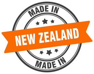 Fototapeta premium Made in New Zealand round sign. Made in New Zealand stamp.